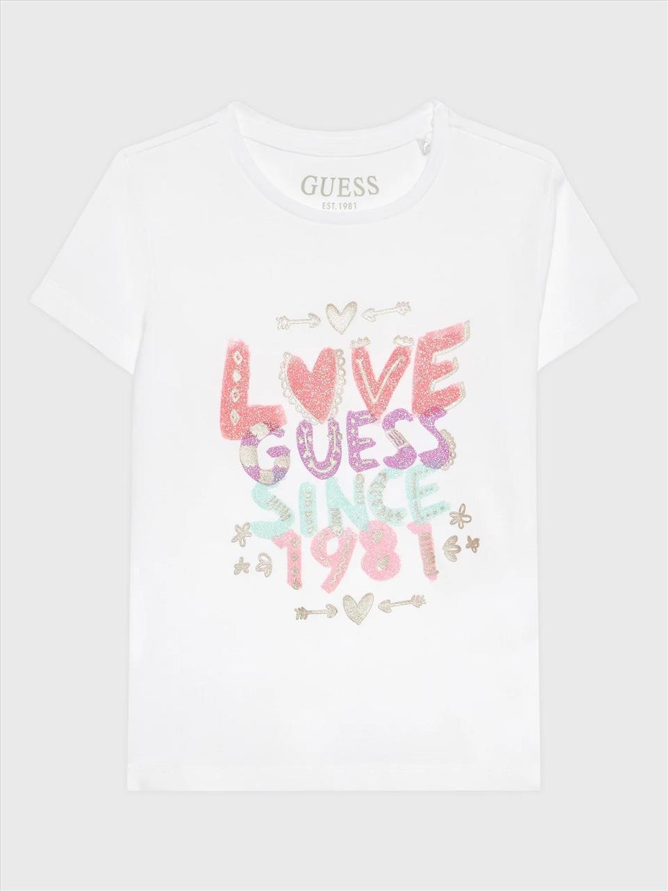 TSHIRT K/M WHITE BOY GUESS S2-7