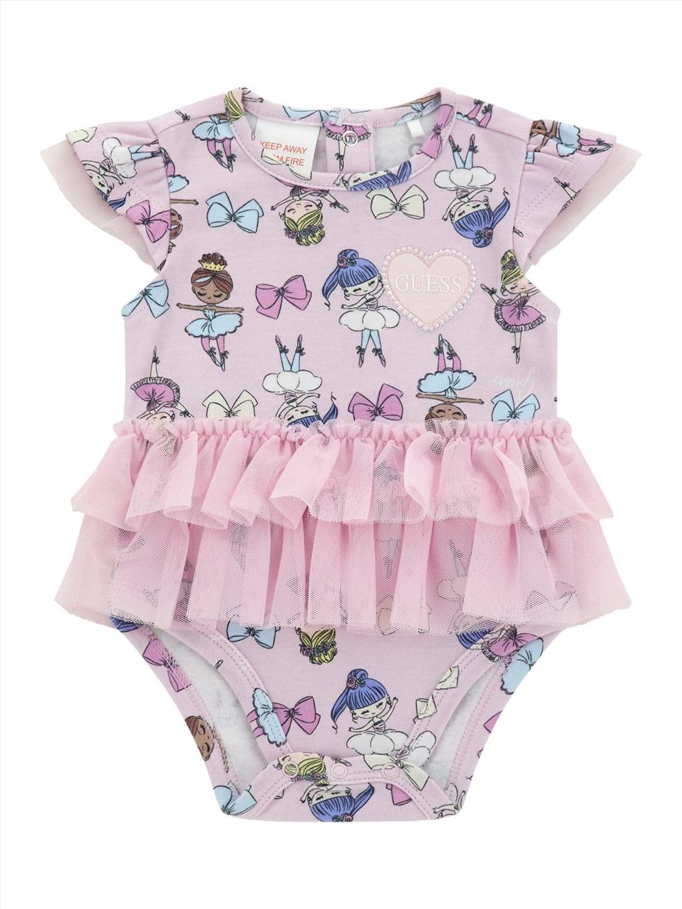 BODY-TOUTOU BALLERINAS PINK BABY GIRL GUESS S3M-12M