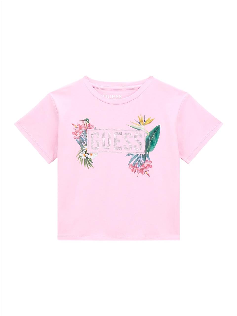 TSHIRT K/M FLORAL GIRL GUESS S8-16