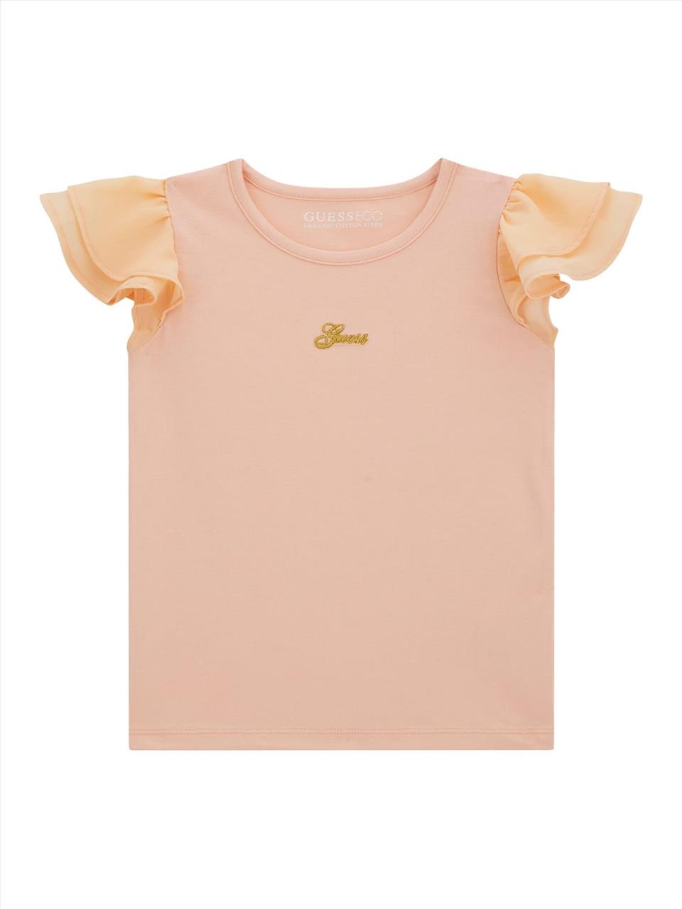 TSHIRT K/M CHIFFON PINK GIRL GUESS S3-5