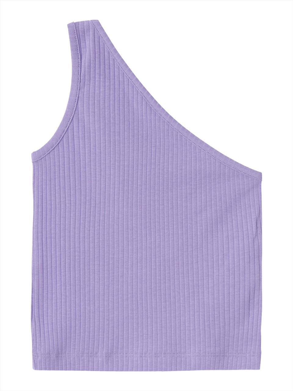 CROP TOP ONESHOULDER RIB 3CLS GIRL NAME IT S7-14