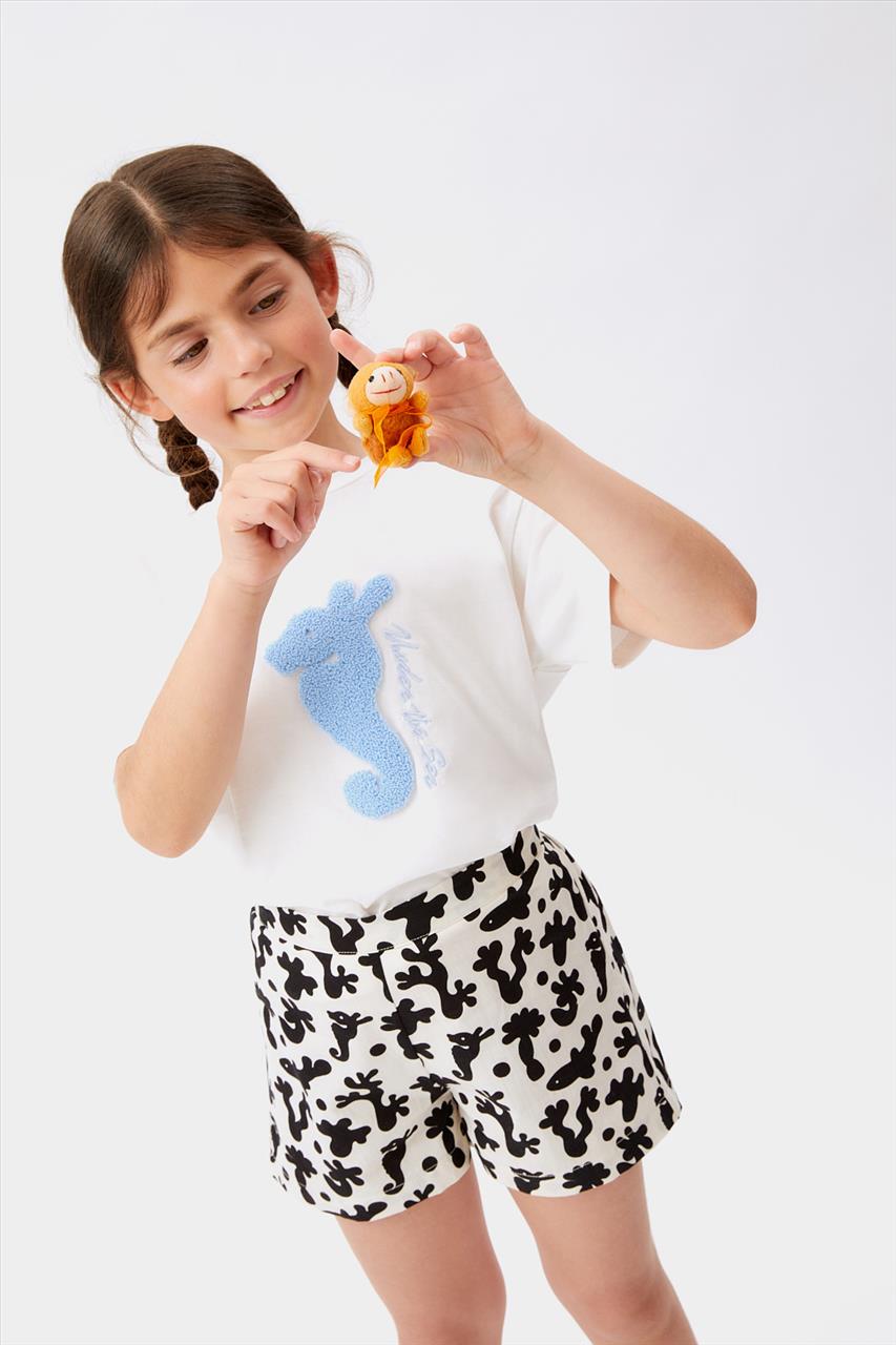 SHORTS VISCOISE PRINTED GIRL COMPANIA FANTASTICA S6-14