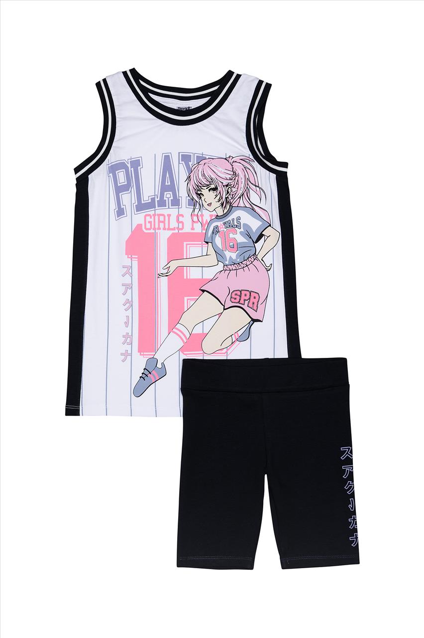 ΣΕΤ ΑΘΛΗΤΙΚΟ TSHIRT-SHORTS WHITE GIRL SPRINT S7-12