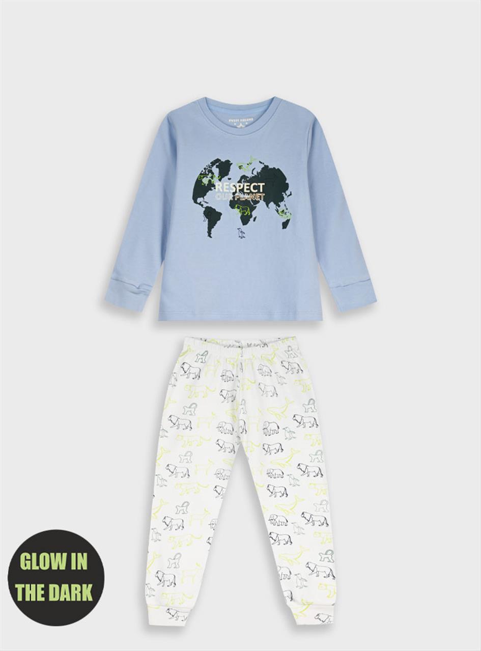 ΠΥΤΖΑΜΑ COTTON LIGHT BLUE BOY ENERGIERS S12M-7Y