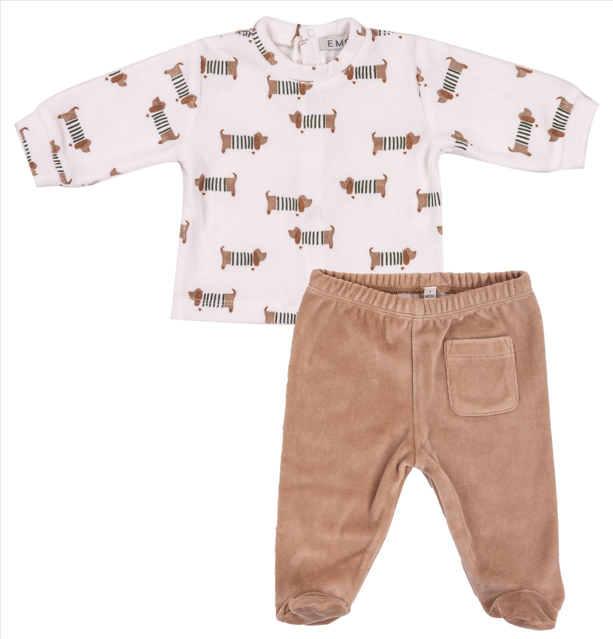 ΣΕΤ ΜΠΛΟΥΖΑ-ΠΑΝΤΕΛΟΝΙ  VELOUR BABY BOY E.M.C S1M-6M