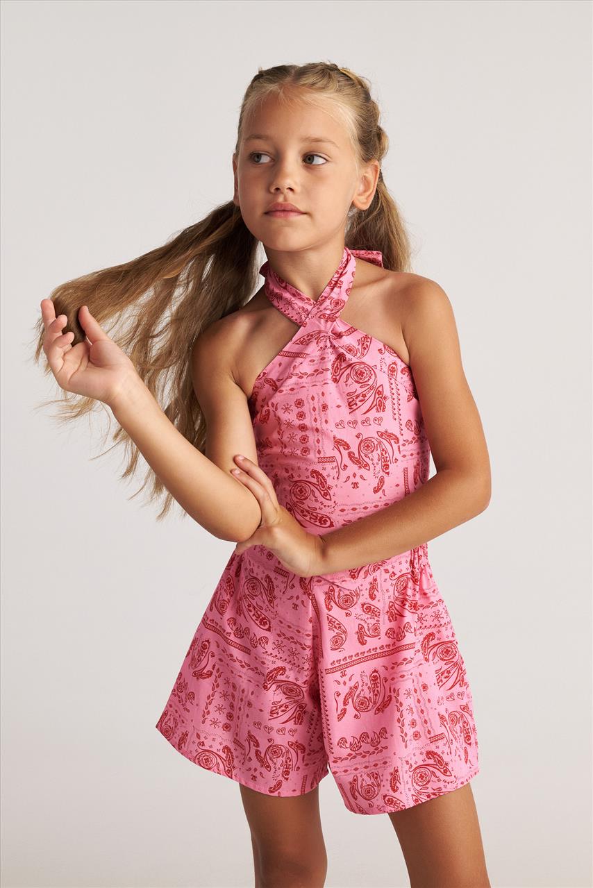 SET SHORTS-TOP BANDANA SCARF TWO IN A CASTLE GIRL 4-10