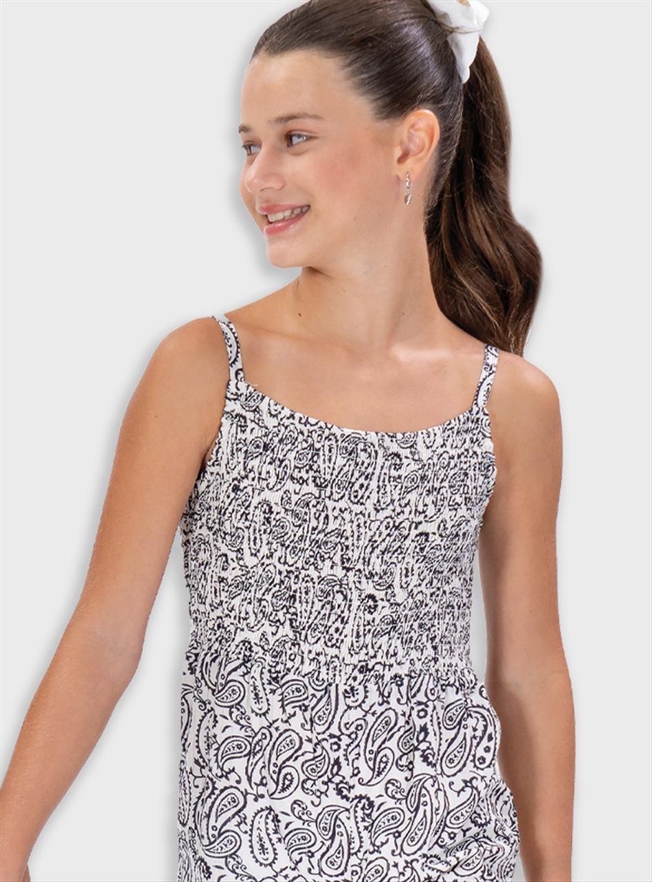 PLAYSUIT BLK-WHT GIRL ENERGIERS S6-16