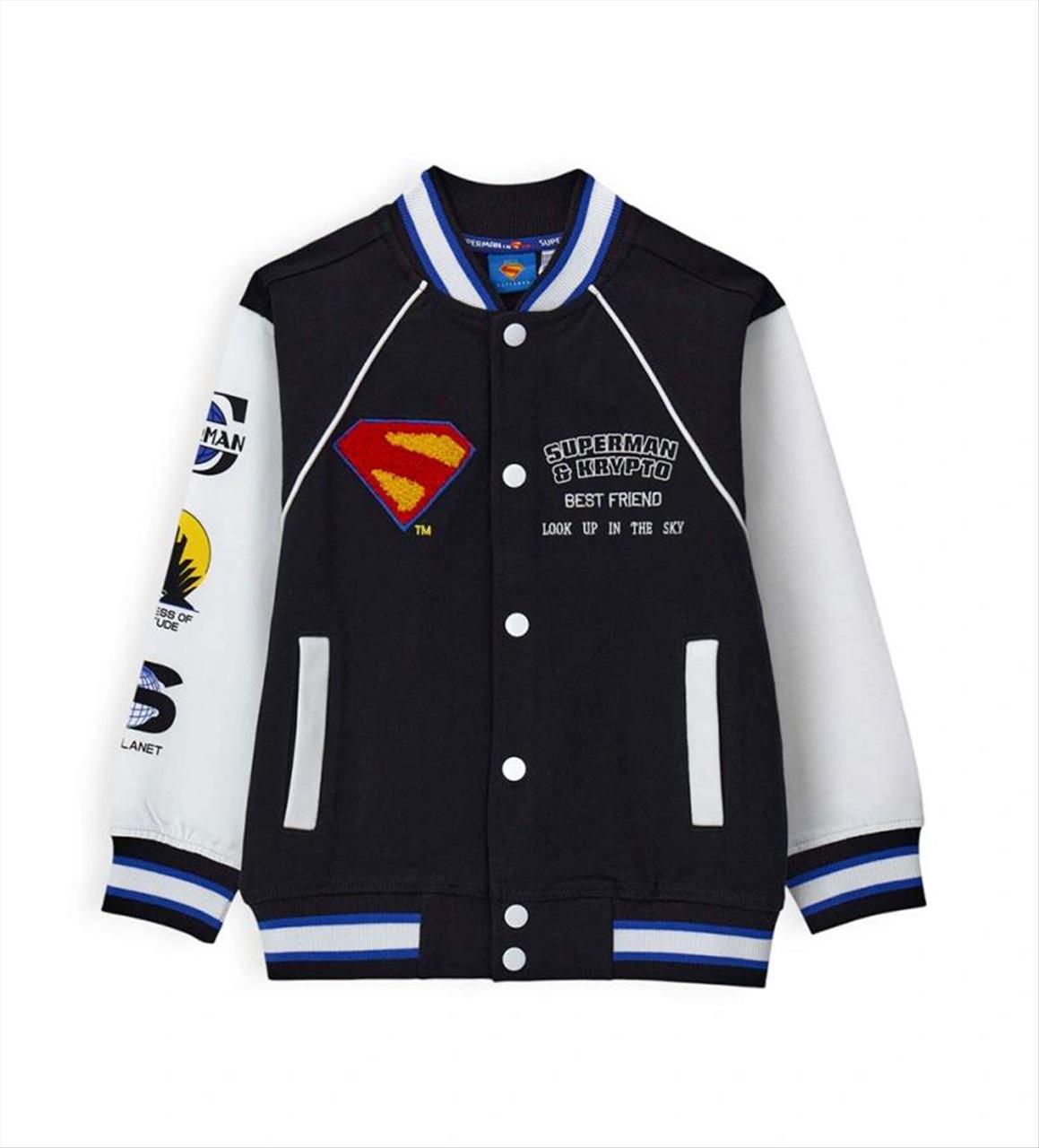JACKET *SUPERMAN* BLACK BOY ORIGINAL MARINES S5-12