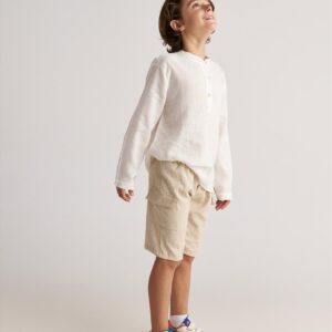 SHORTS CARGO SEASALT LINEN TWO IN A CASTLE