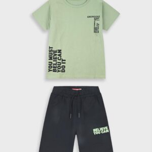 SET TSHIRT-SHORTS COTTON 2CLS BOY ENERGIERS S6-16