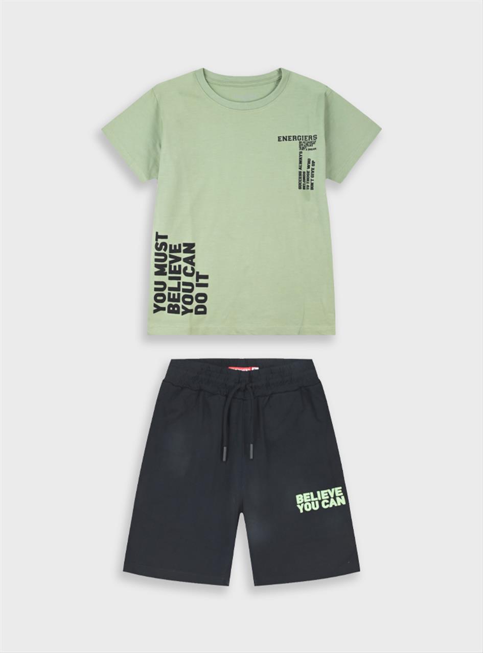 SET TSHIRT-SHORTS COTTON 2CLS BOY ENERGIERS S6-16