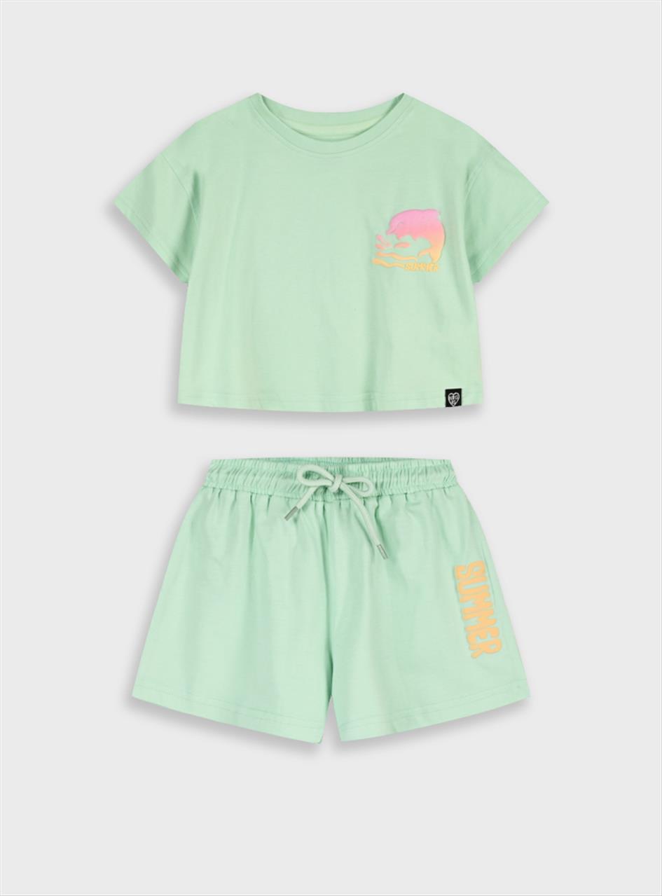 ΣΕΤ TSHIRT-SHORTS COTTON 2CLS GIRL ENERGIERS S12M-7Y