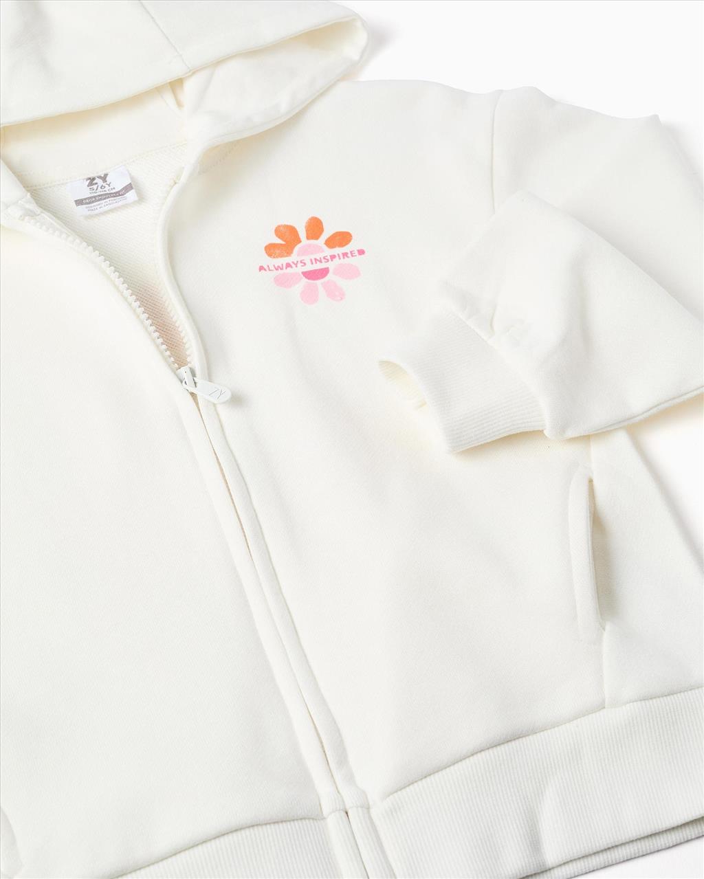 ΦΟΥΤΕΡ ZIP HOODIES WHITE GIRL ZIPPY S3-14 - Image 4