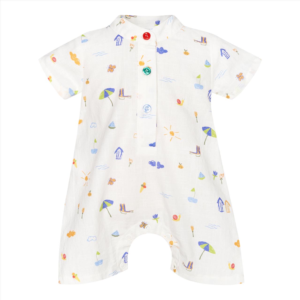 PLAYSUIT ISLANDER MAO BABY BOY TWO IN A CASTLE S3M-9M