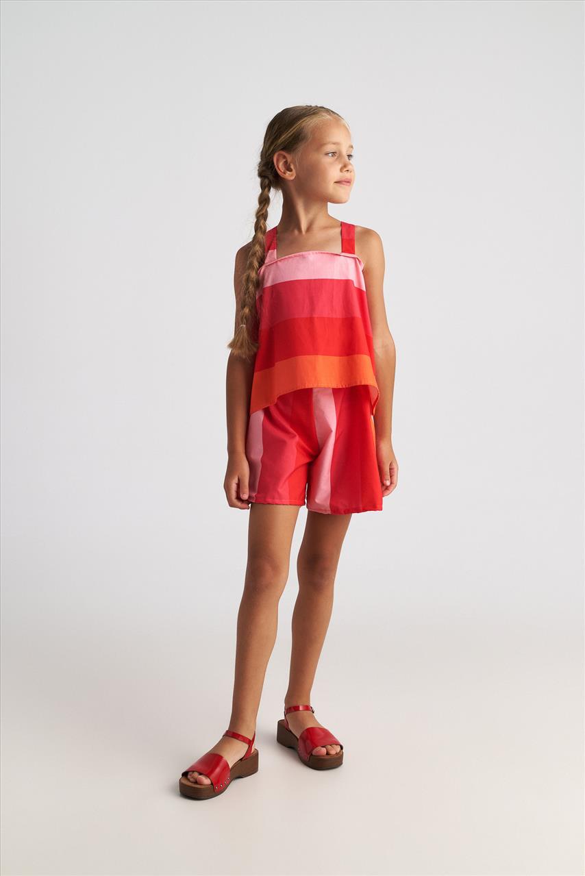 SET SCARLET STRIPED TWO IN A CASTLE