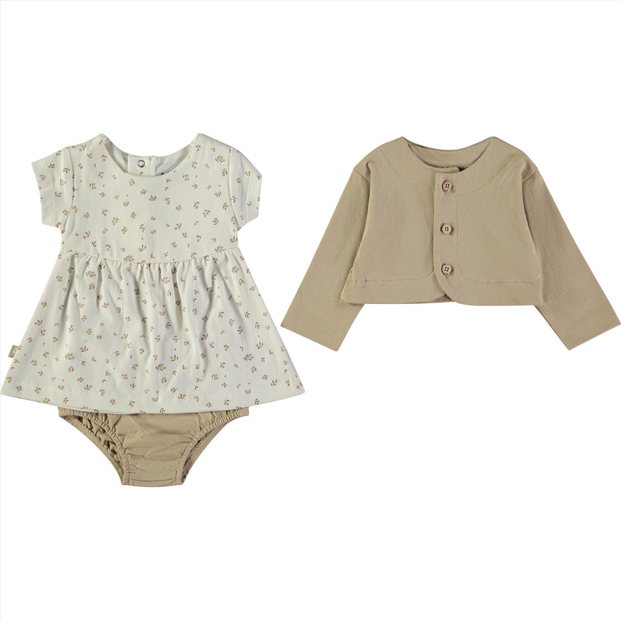 SET 3PCS DRESS-BOLERO BABY GIRL BABYBOL S3M-2Y