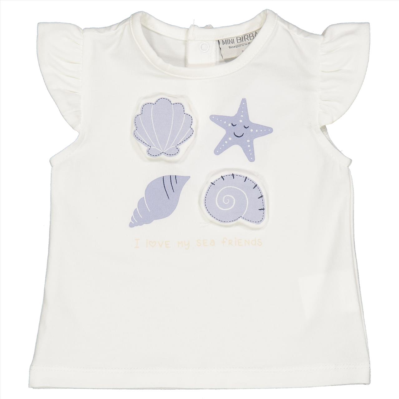 TSHIRT K/M WHITE SHELLS BABY BOY BIRBA S3M-2Y