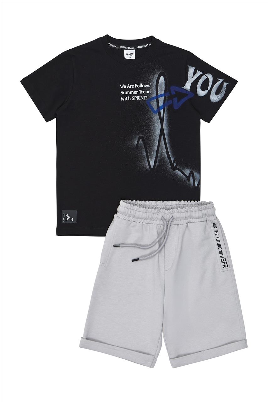 SET TSHIRT-SHORTS COTTON 2CLS BOY SPRINT S7-16