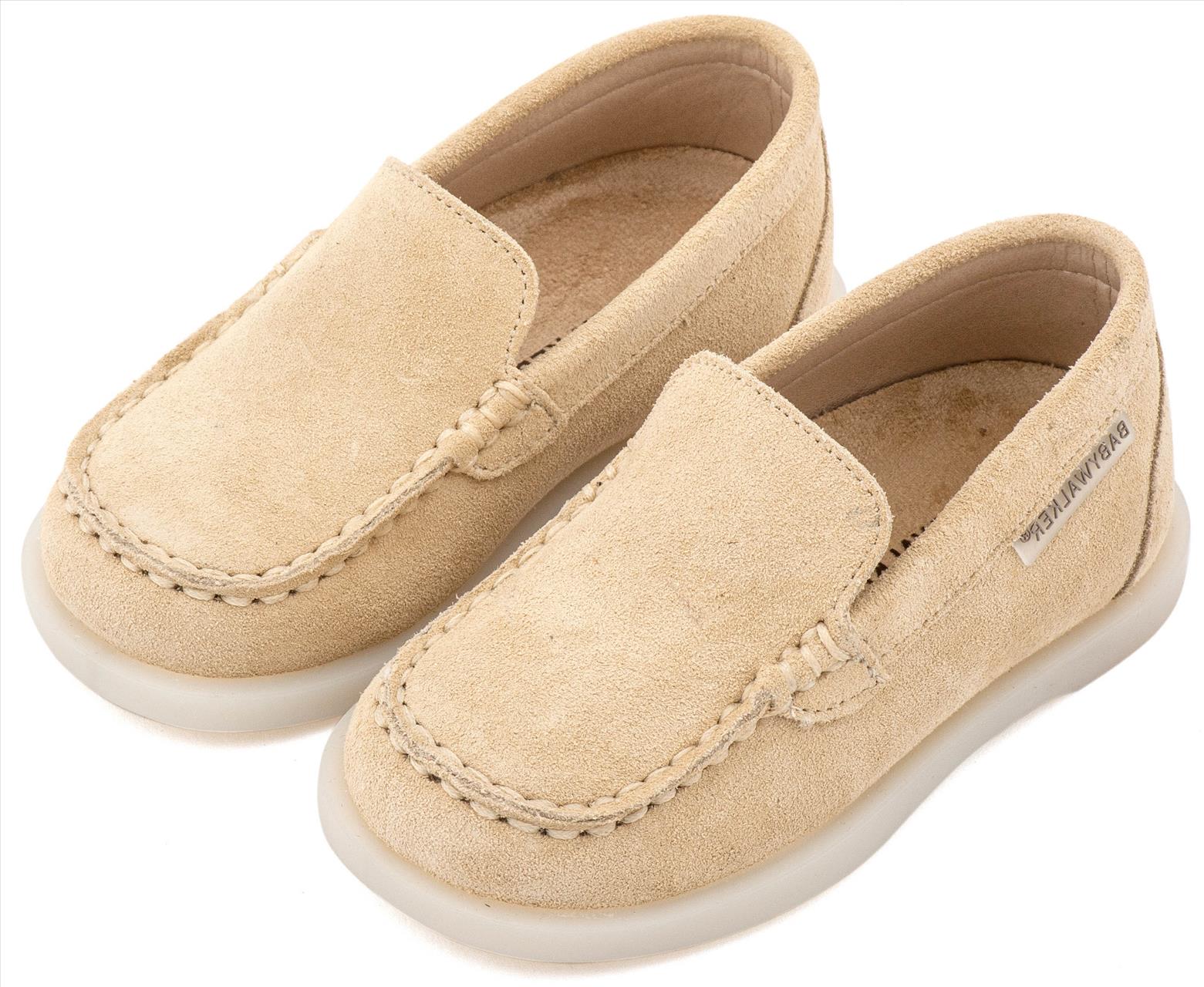 Καστόρινα Loafer Ιστιοπλοϊας από Δέρμα Suede σε Μπεζ Χρώμα - Image 3