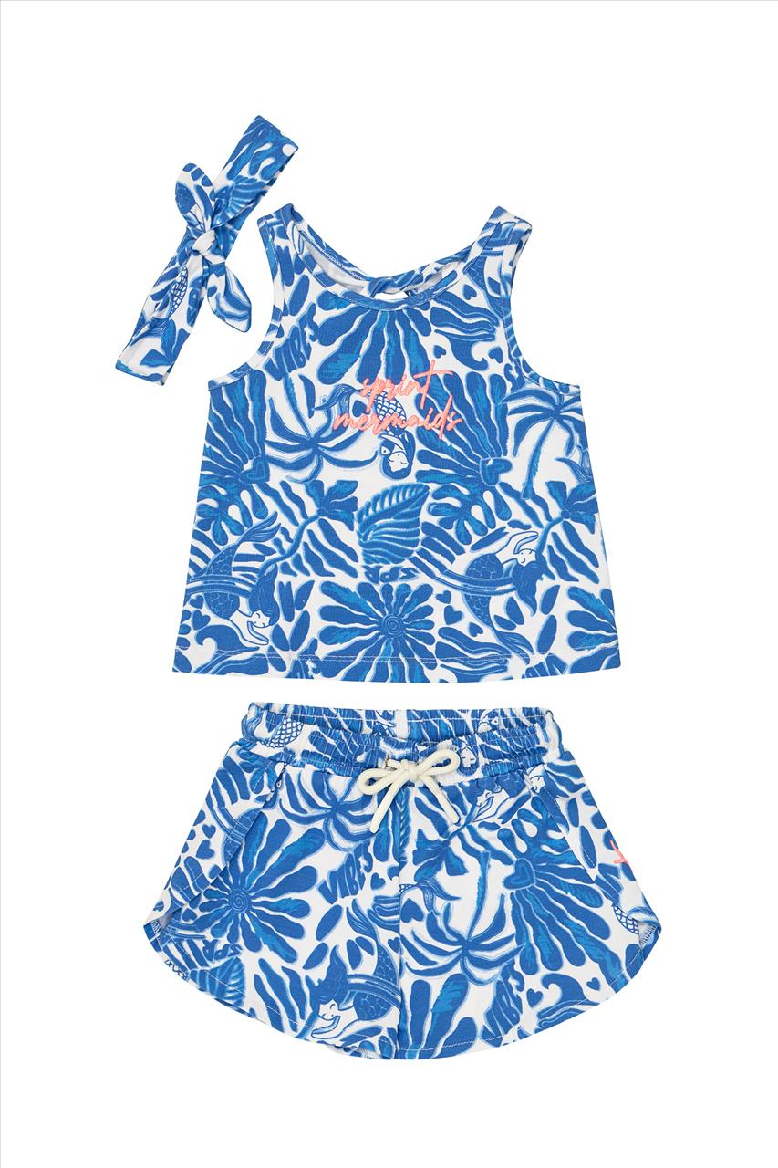 SET TSHIRT-SHORTS BLUE GIRL SPRINT S2-6