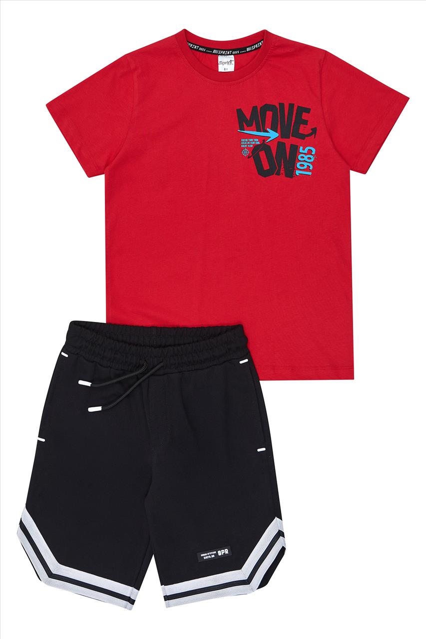 SET TSHIRT-SHORTS BASCETBALL 2CLS BOY SPRINT S7-16