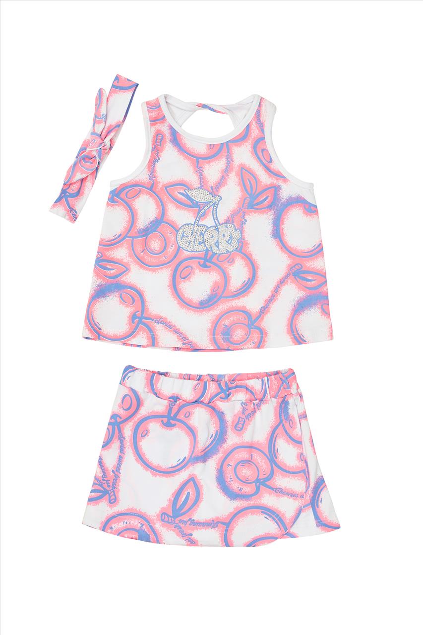 SET TSHIRT-SKORT PINK GIRL SPRINT S2-6