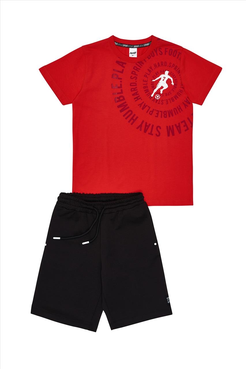 SET TSHIRT-SHORTS FOOTBALL 2CLS BOY SPRINT S7-16