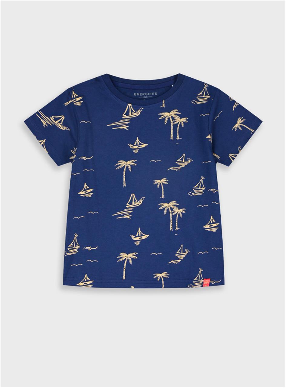TSHIRT K/M COTTON TROPICAL PRINT BOY ENERGIERS S2-12