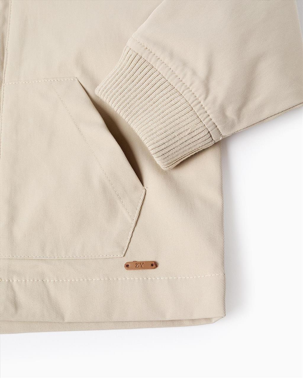 ΜΠΟΥΦΑΝ HOODIES BEIGE BABY BOY ZIPPY S6M-3Y - Image 5