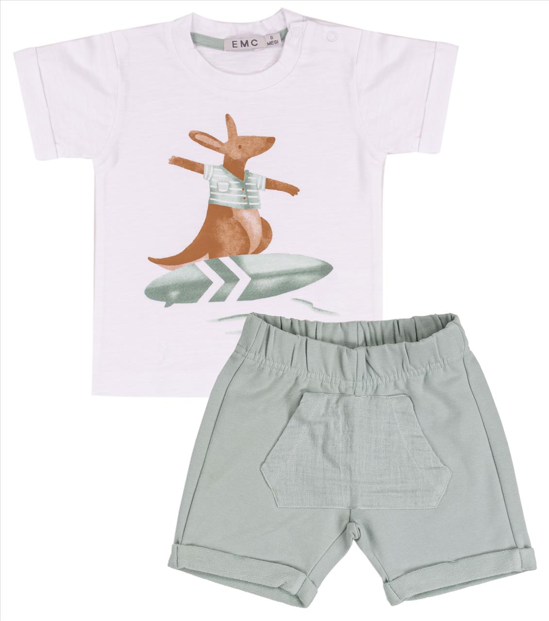 SET TSHIRT-SHORTS COTTON BABY BOY E.M.C S6M-2Y