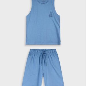 SET TSHIRT-SHORTS COTTON BLUE BOY ENERGIERS S6-16
