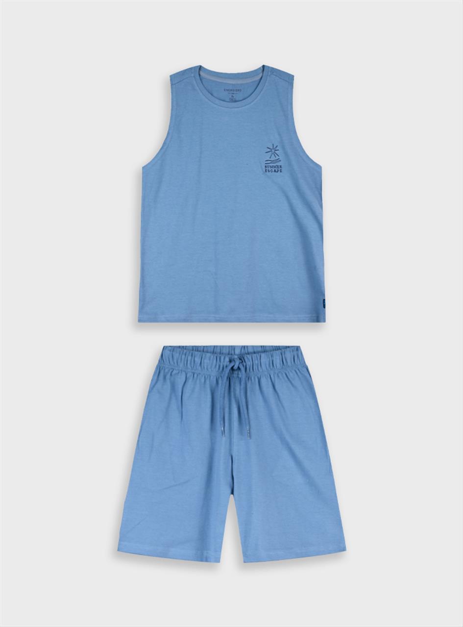 SET TSHIRT-SHORTS COTTON BLUE BOY ENERGIERS S6-16