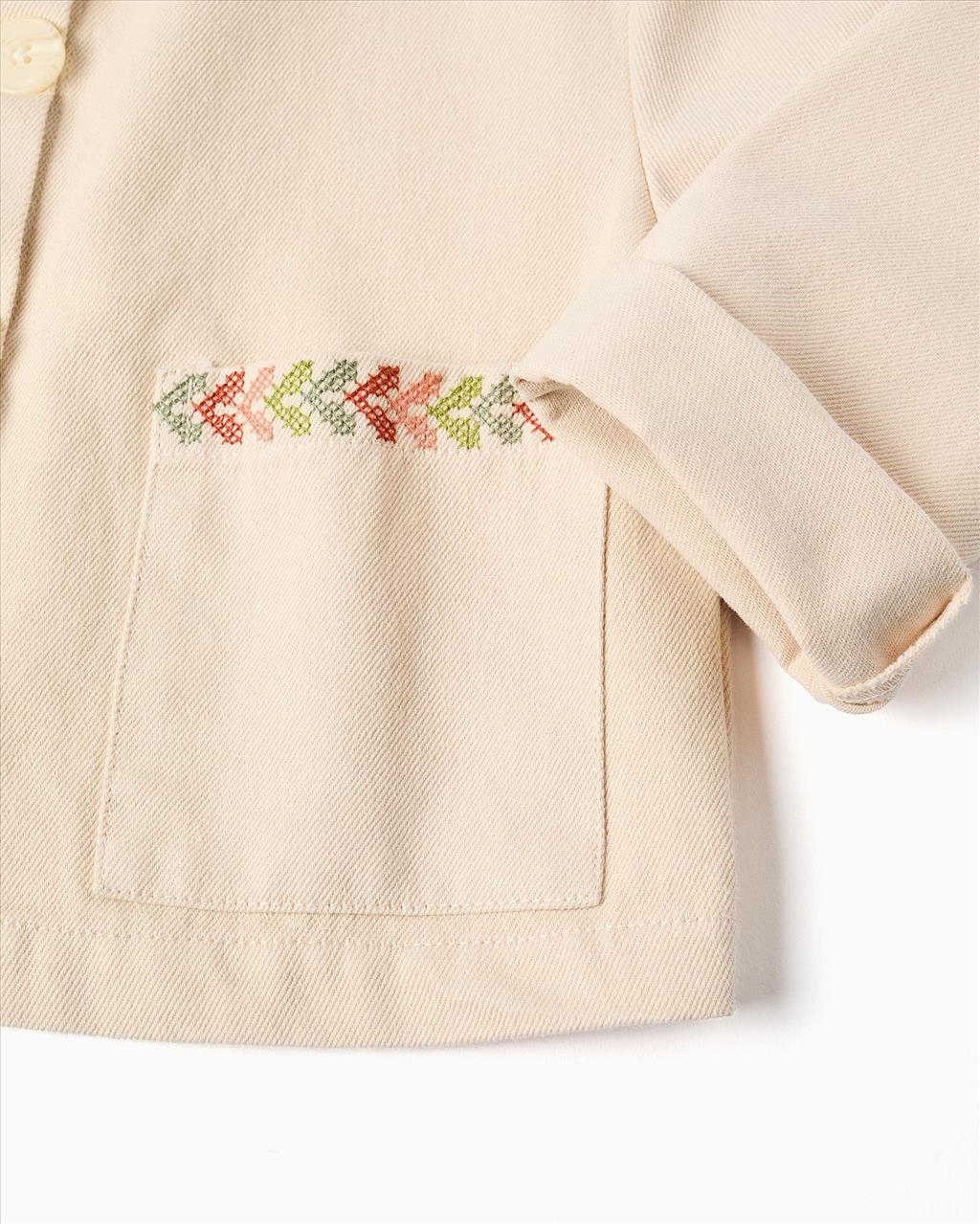 JACKET BEIGE GIRL ZIPPY S3-14 - Image 4