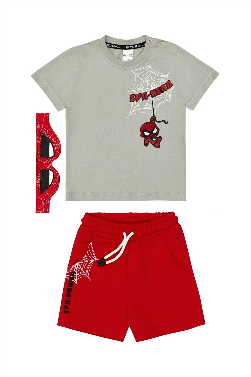 SET TSHIRT-SHORTS COTTON *SPIDERMAN*2CLS BABY BOY SPRINT S12M-6Y