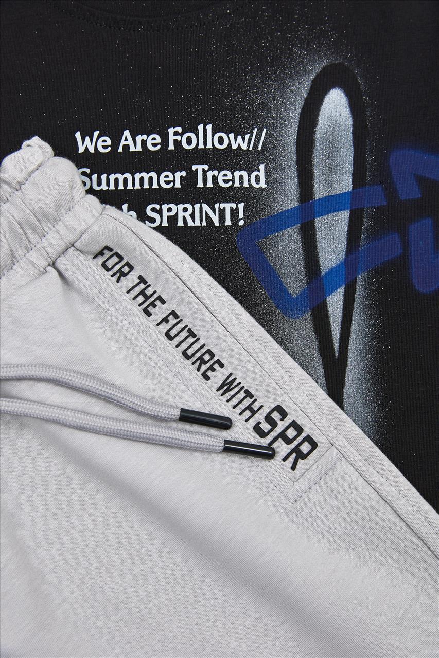 SET TSHIRT-SHORTS COTTON 2CLS BOY SPRINT S7-16 - Image 3