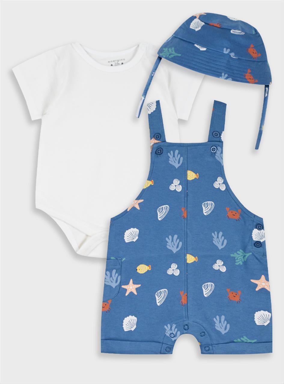 ΣΕΤ ΣΑΛΟΠΕΤΑ-ΚΟΡΜΑΚΙ COTTON BABY BOY ENERGIERS S0M-18M