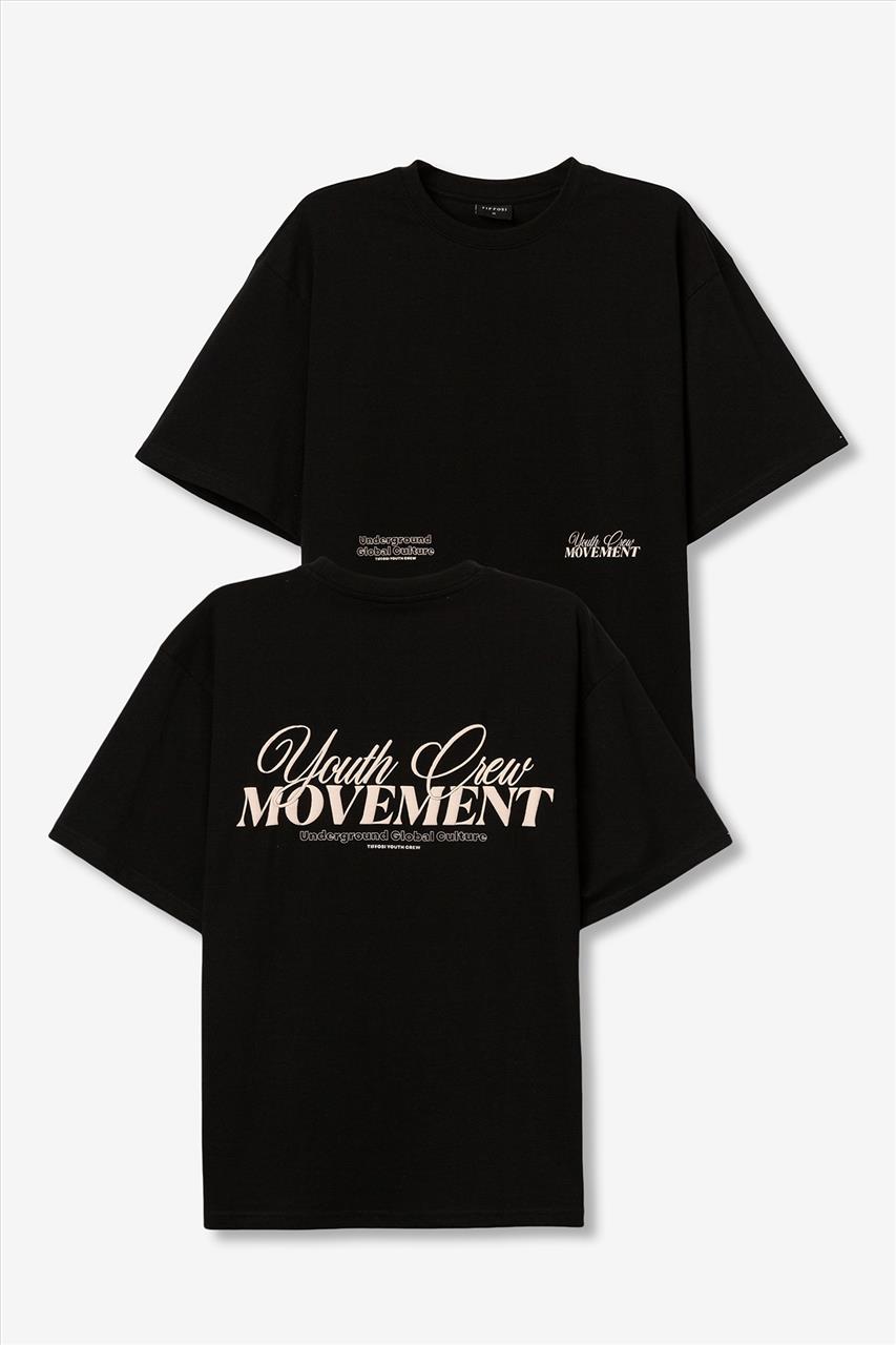 TSHIRT K/M COTTON BLACK BOY TIFFOSI 10-16