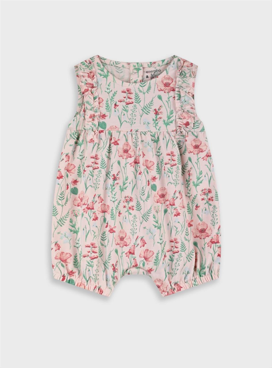 ΦΟΡΜΑΚΙ ΜΕ ΒΟΛΑΝ FLORAL COTTON BABY GIRL ENERGIERS S0M-18M