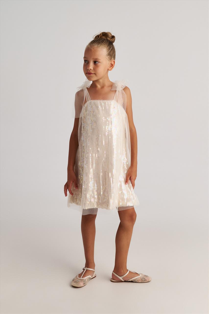 DRESS AQUA PEARL LINE TULLE TWO IN A CASTLE