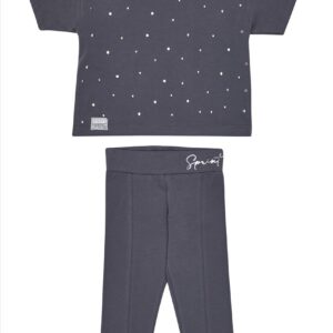 SET TSHIRT-LEGGINGS BIKER GREY GIRL SPRINT S7-16