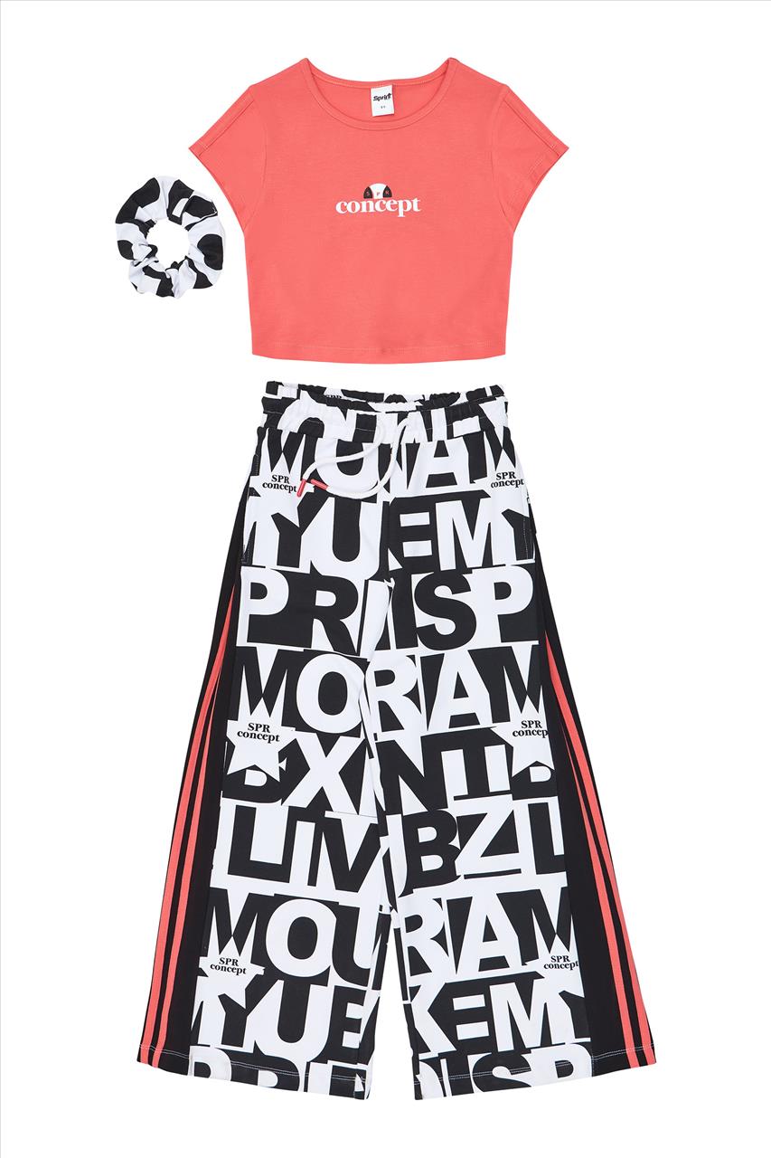 SET TSHIRT-PANTS WIDE LEG GIRL SPRINT S7-16