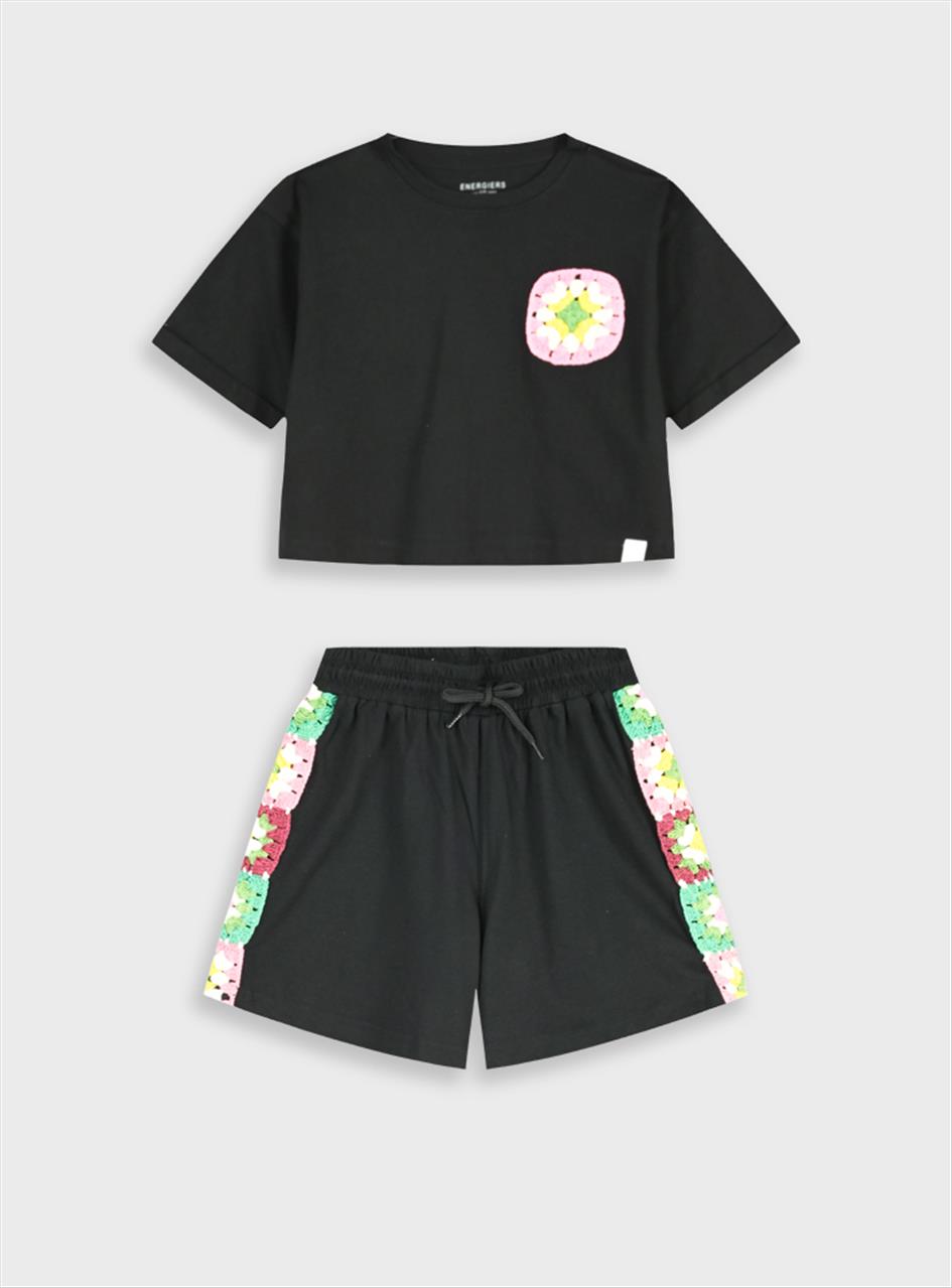 SET TSHIRT-SHORTS COTTON 2CLS GIRL ENERGIERS S6-16