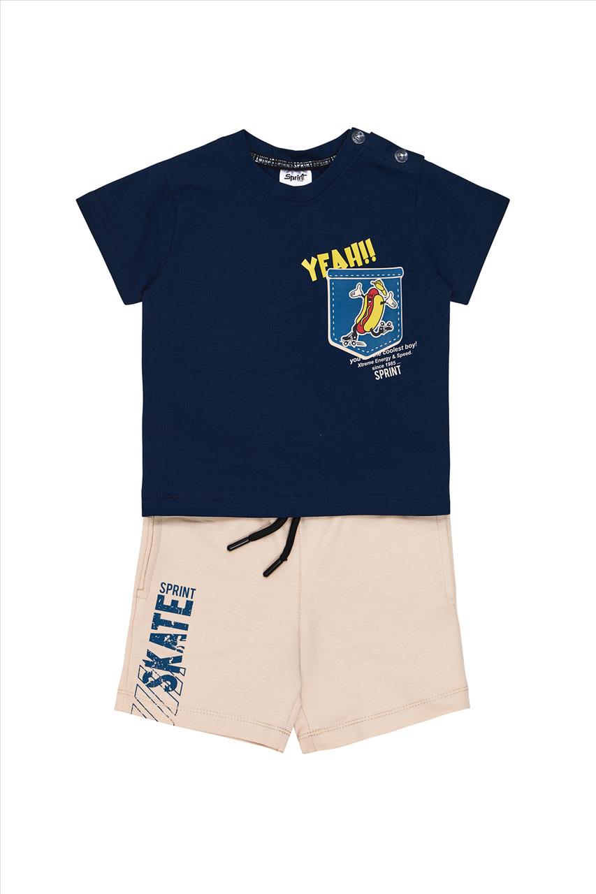SET TSHIRT-SHORTS BLUE BOY SPRINT S2-6