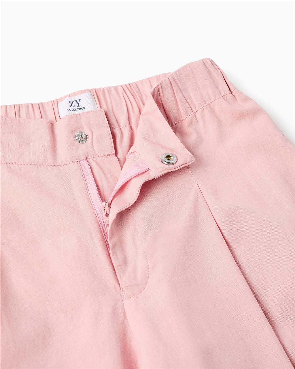 ΠΑΝΤΕΛΟΝΙ POPLIN WIDE LEG PINK GIRL ZIPPY S3-14 - Image 3