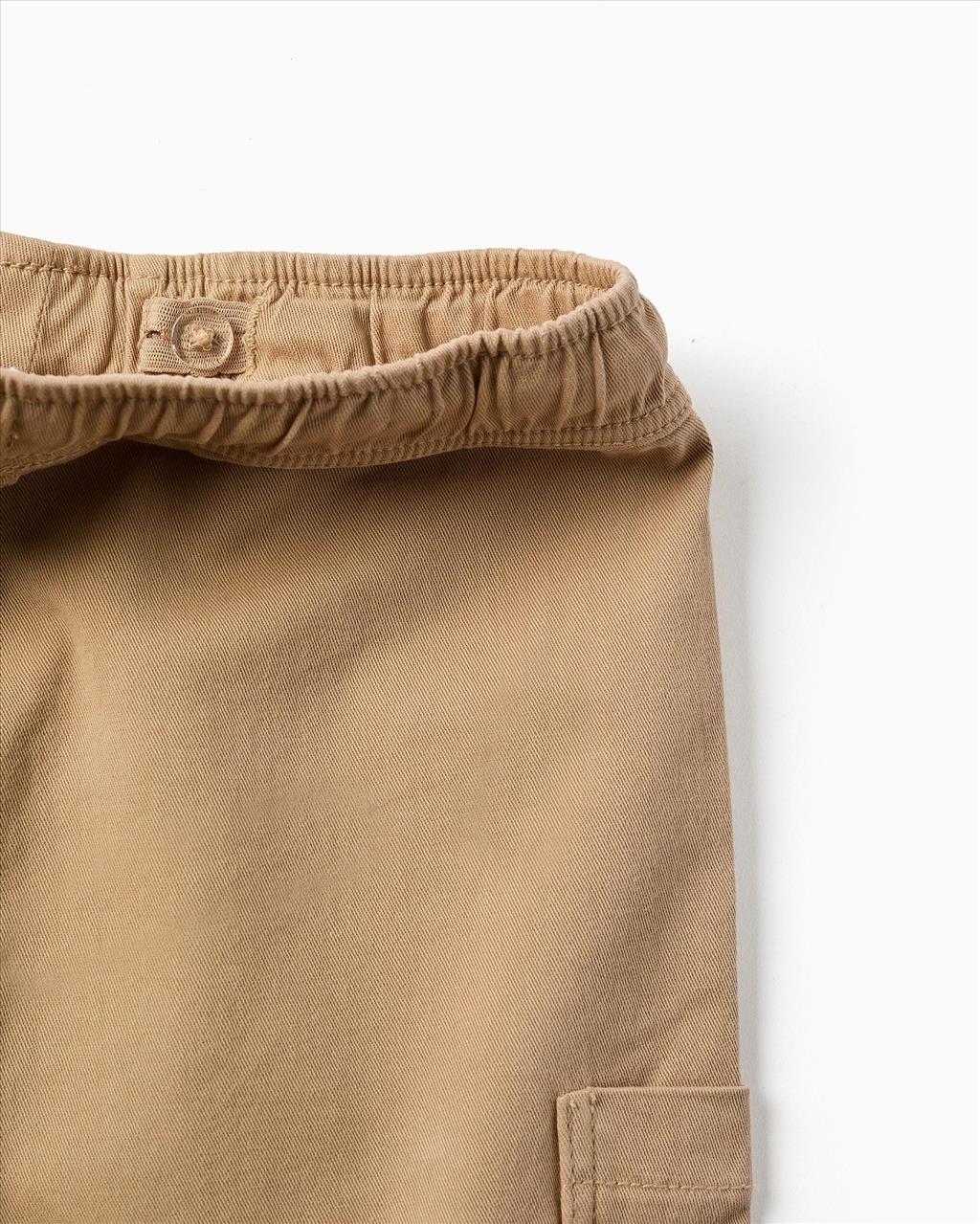 SHORTS CARGO BEIGE BOY ZIPPY 3-12 - Image 3