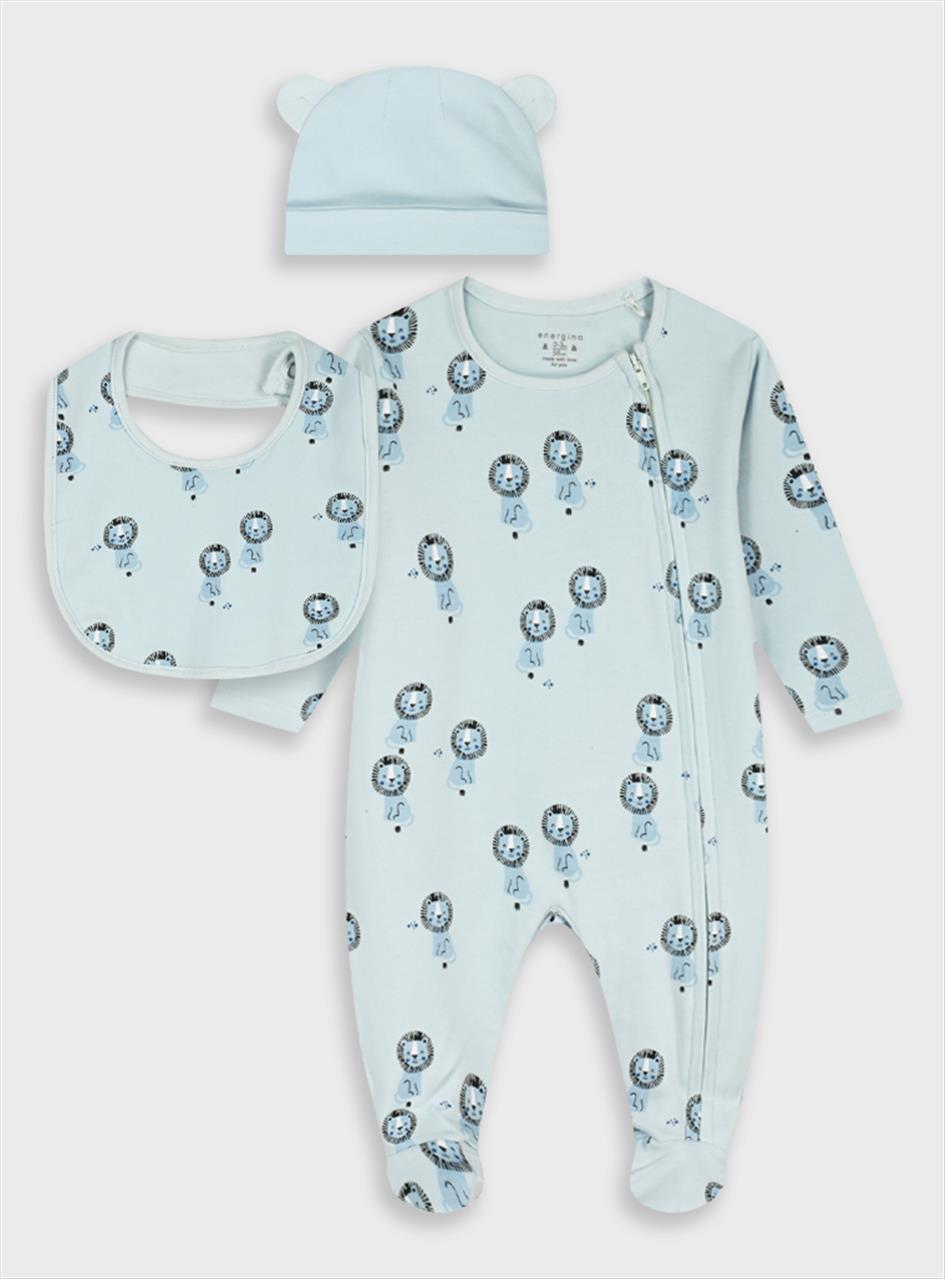 ΣΕΤ ΒΡΕΦΙΚΟ 3ΤΜΧ COTTON BABY BOY ENERGIERS S0M-12M