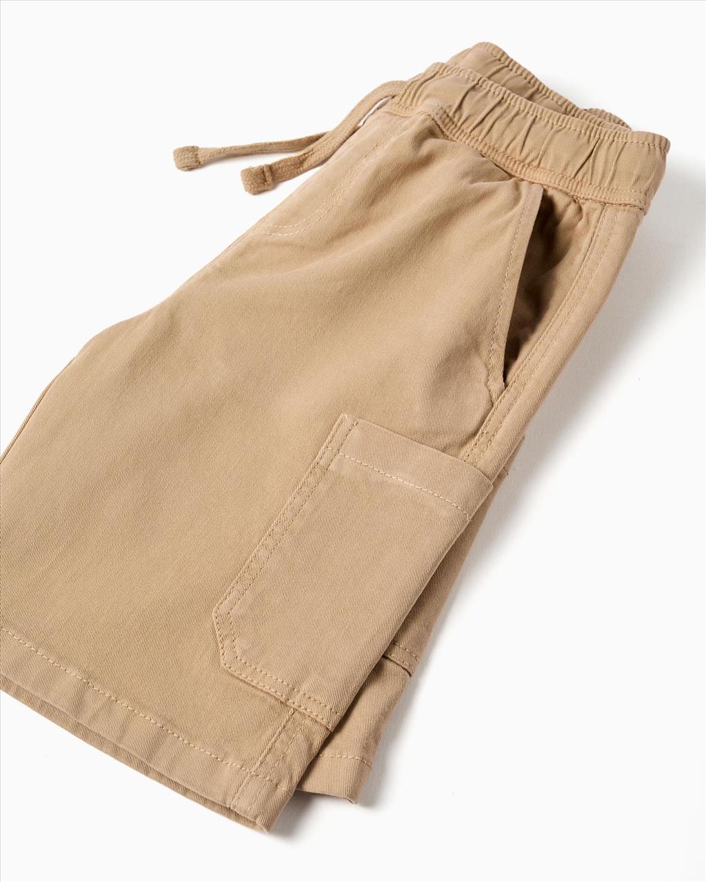SHORTS CARGO BEIGE BOY ZIPPY 3-12 - Image 4