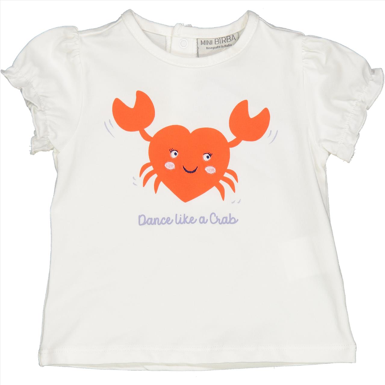 TSHIRT K/M WHITE *CRAB BABY GIRL BIRBA S3M-2Y