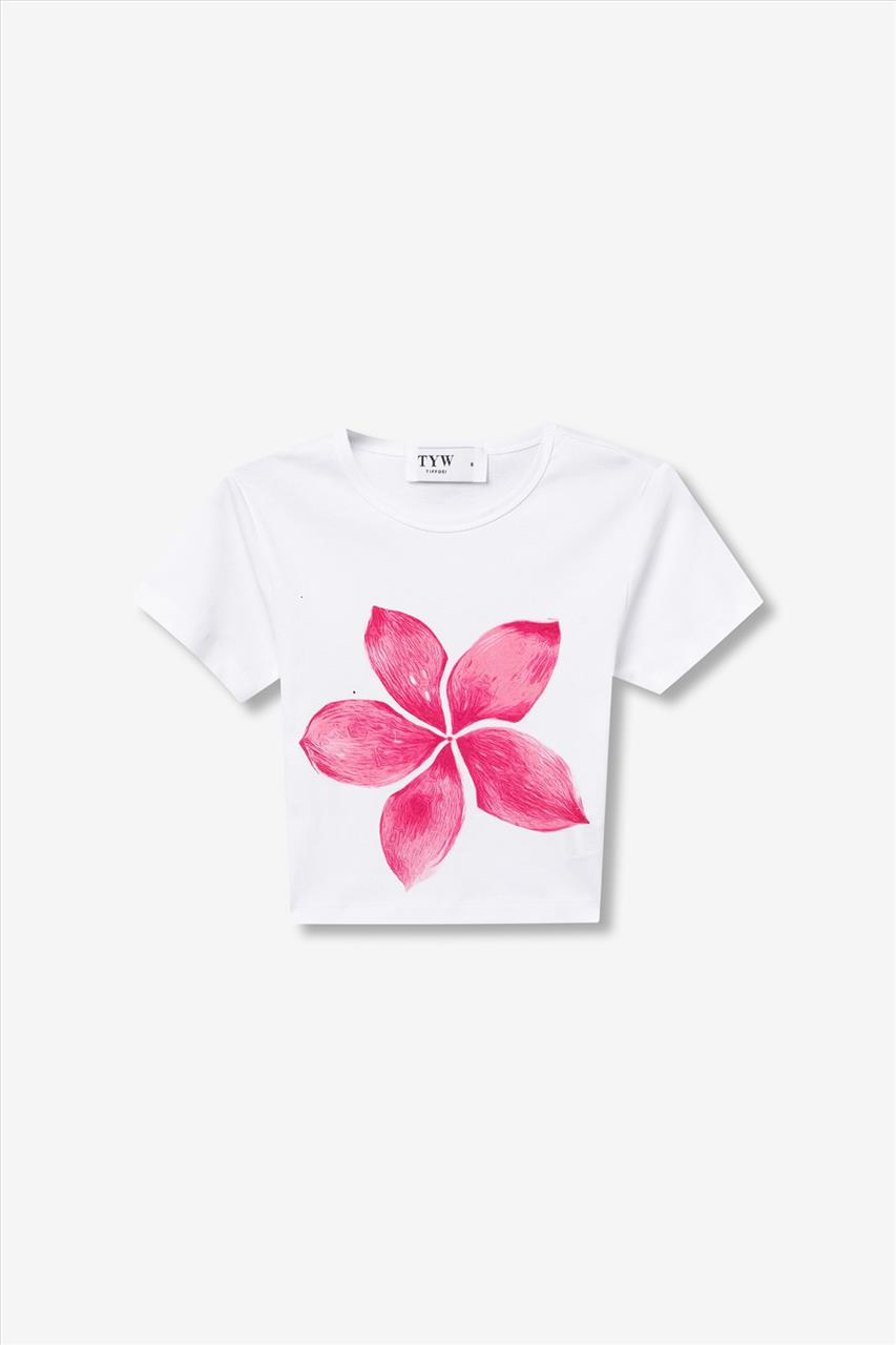TSHIRT K/M COTTON WHITE GIRL TIFFOSI S10-18