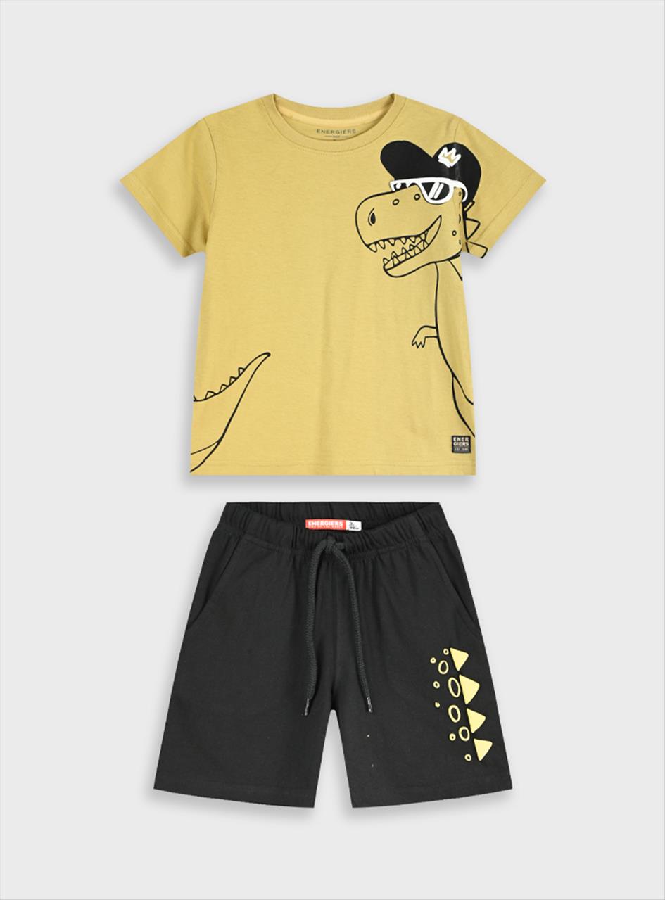 SET TSHIRT-SHORTS COTTON 2CLS BOY ENERGIERS S12M-7Y